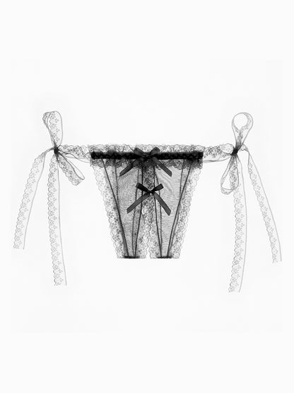 Mesh & Lace Criss-Cross Thong